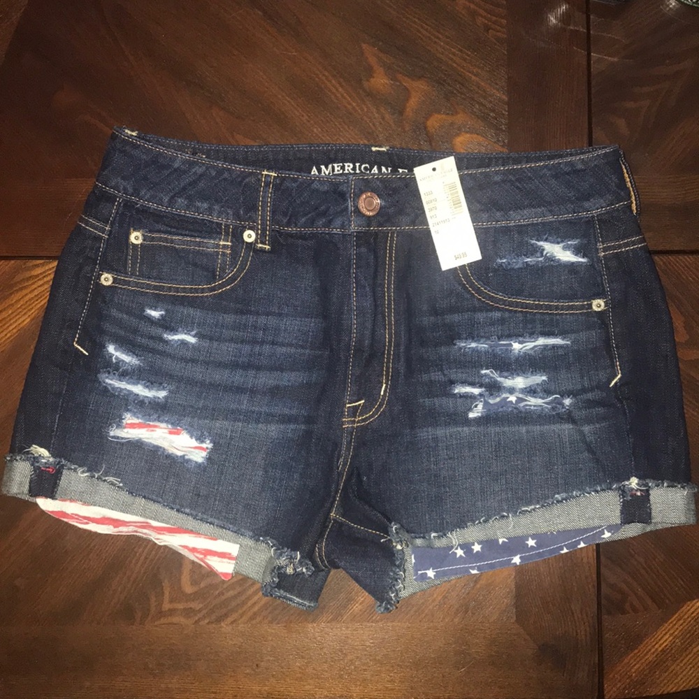 AE Patriotic High Rise Shorts NEW WITH TAGS!